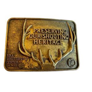 Vintage NRA belt buckle Preserving our Shooting Heritage NRA Whittington Center